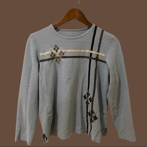Long sleeve checkered design top
